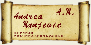 Andrea Manjević vizit kartica